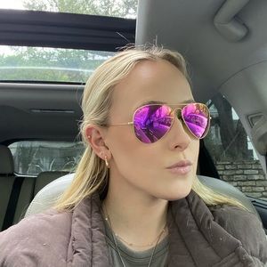Pink Aviator Ray Ban Sunglasses